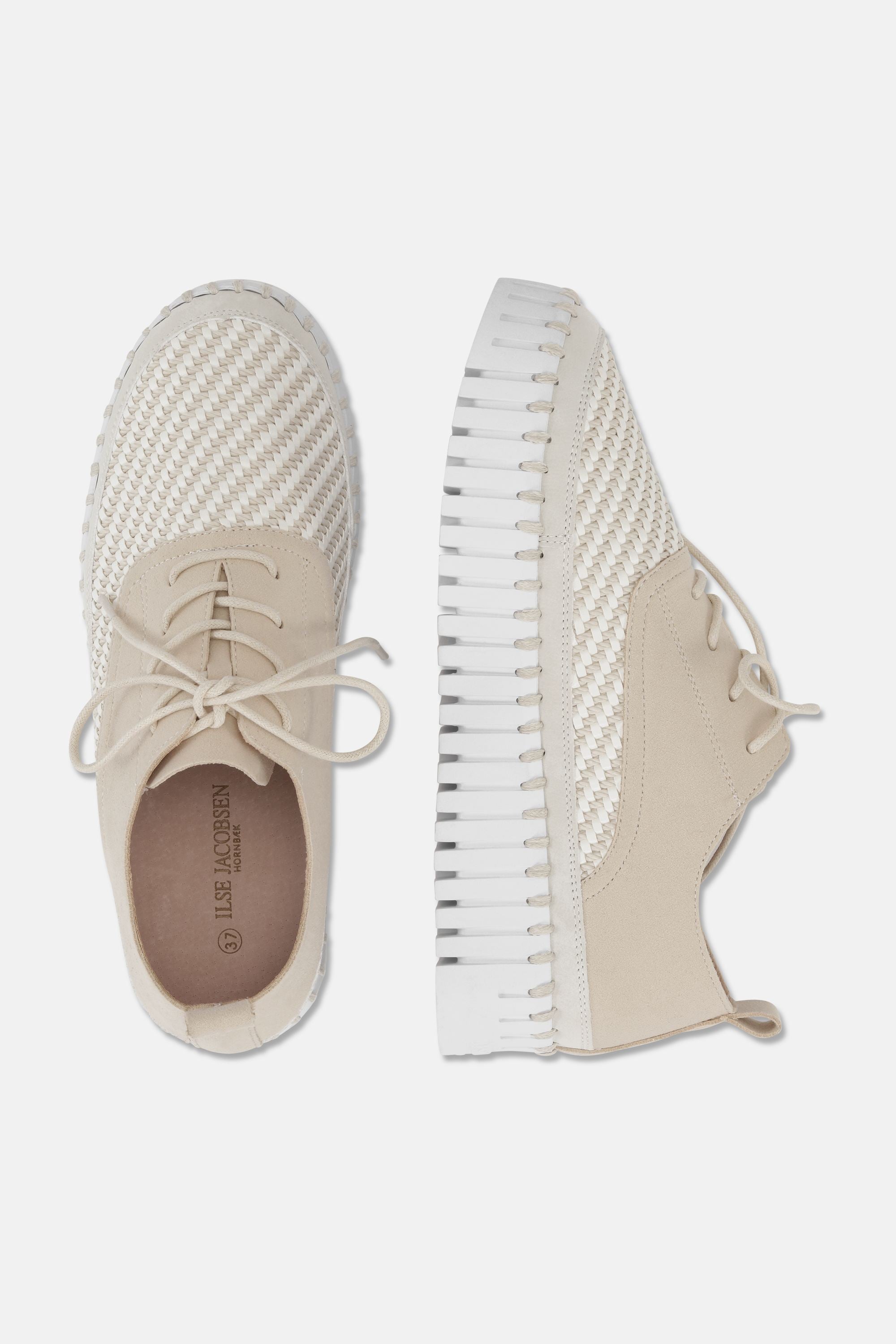 Tulip Sko Med Snørebånd - Kit White